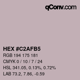 Color code: HEX #C2AFB5 | qconv.com