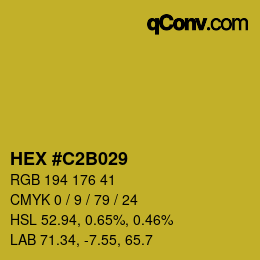 カラーコード: HEX #C2B029 | qconv.com