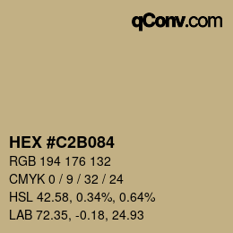 カラーコード: HEX #C2B084 | qconv.com