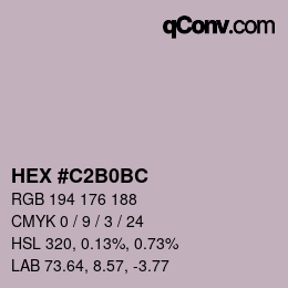 Color code: HEX #C2B0BC | qconv.com