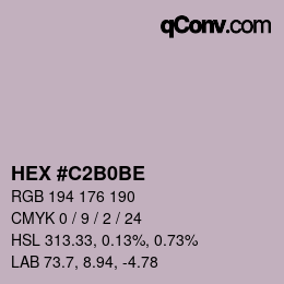 カラーコード: HEX #C2B0BE | qconv.com