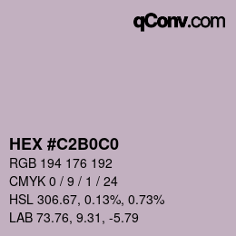 Color code: HEX #C2B0C0 | qconv.com