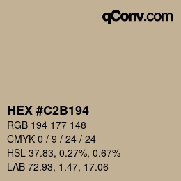 カラーコード: HEX #C2B194 | qconv.com