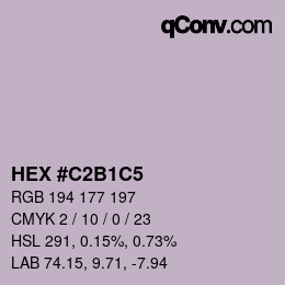 Color code: HEX #C2B1C5 | qconv.com