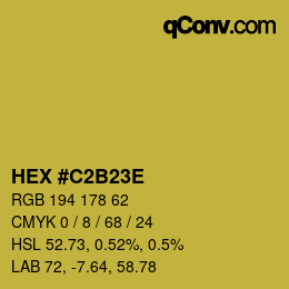 Color code: HEX #C2B23E | qconv.com