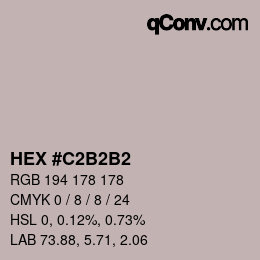 Color code: HEX #C2B2B2 | qconv.com