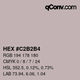 Código de color: HEX #C2B2B4 | qconv.com