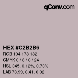 Color code: HEX #C2B2B6 | qconv.com