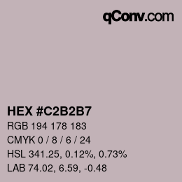 カラーコード: HEX #C2B2B7 | qconv.com