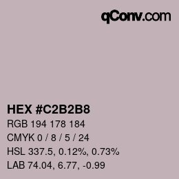 Farbcode: HEX #C2B2B8 | qconv.com