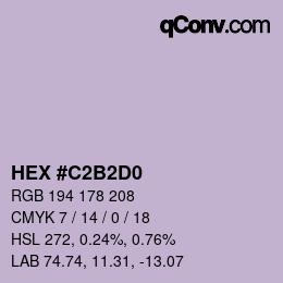 カラーコード: HEX #C2B2D0 | qconv.com