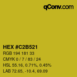 Color code: HEX #C2B521 | qconv.com