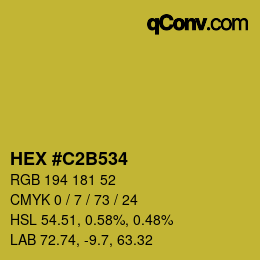 Color code: HEX #C2B534 | qconv.com