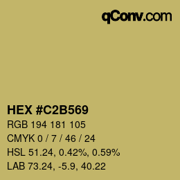 カラーコード: HEX #C2B569 | qconv.com