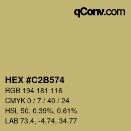 Color code: HEX #C2B574 | qconv.com