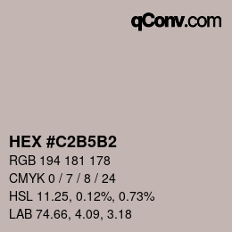 Color code: HEX #C2B5B2 | qconv.com