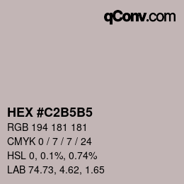 Color code: HEX #C2B5B5 | qconv.com