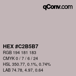 Color code: HEX #C2B5B7 | qconv.com