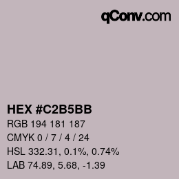 Color code: HEX #C2B5BB | qconv.com