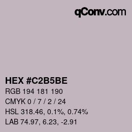 カラーコード: HEX #C2B5BE | qconv.com