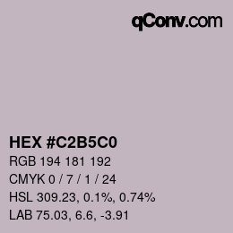 Color code: HEX #C2B5C0 | qconv.com
