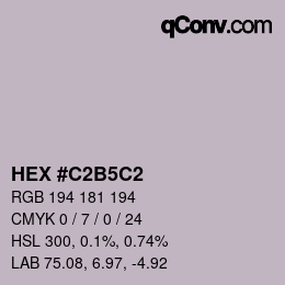 Color code: HEX #C2B5C2 | qconv.com