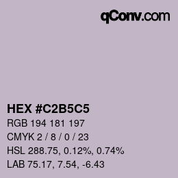 Color code: HEX #C2B5C5 | qconv.com