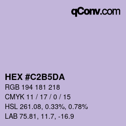 Color code: HEX #C2B5DA | qconv.com