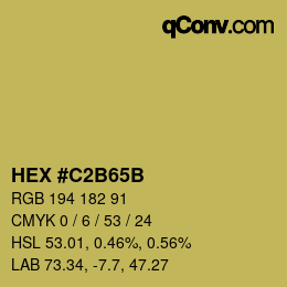 カラーコード: HEX #C2B65B | qconv.com