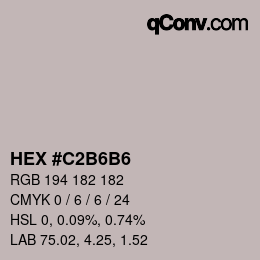 Color code: HEX #C2B6B6 | qconv.com