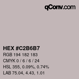 カラーコード: HEX #C2B6B7 | qconv.com