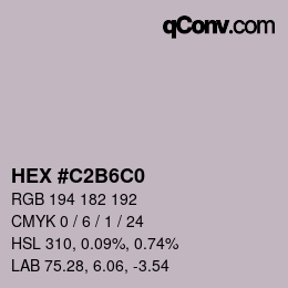 カラーコード: HEX #C2B6C0 | qconv.com