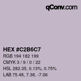 Color code: HEX #C2B6C7 | qconv.com