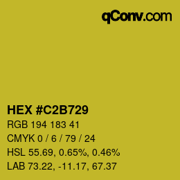 Color code: HEX #C2B729 | qconv.com
