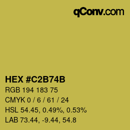Color code: HEX #C2B74B | qconv.com