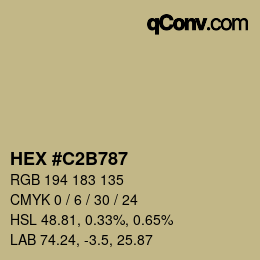 Color code: HEX #C2B787 | qconv.com