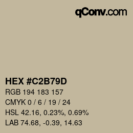 カラーコード: HEX #C2B79D | qconv.com