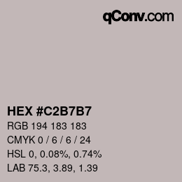 Color code: HEX #C2B7B7 | qconv.com