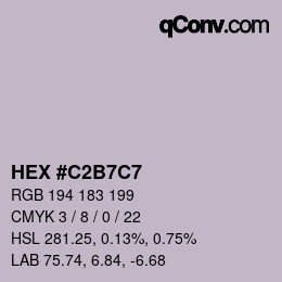 Color code: HEX #C2B7C7 | qconv.com