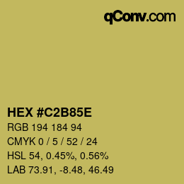 Color code: HEX #C2B85E | qconv.com