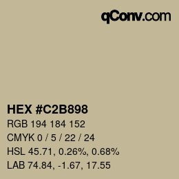 カラーコード: HEX #C2B898 | qconv.com