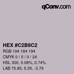 Color code: HEX #C2B8C2 | qconv.com