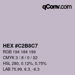 Color code: HEX #C2B8C7 | qconv.com