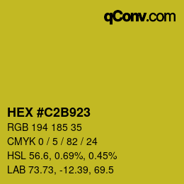 Color code: HEX #C2B923 | qconv.com