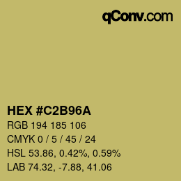 Color code: HEX #C2B96A | qconv.com