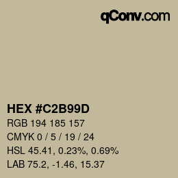 Color code: HEX #C2B99D | qconv.com