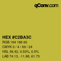 Color code: HEX #C2BA3C | qconv.com