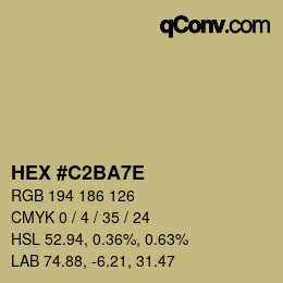 カラーコード: HEX #C2BA7E | qconv.com