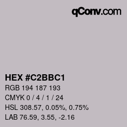 Color code: HEX #C2BBC1 | qconv.com