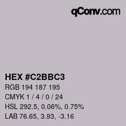 Color code: HEX #C2BBC3 | qconv.com